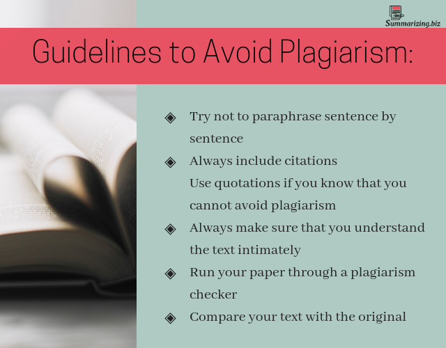 how to paraphrase a sentence to avoid plagiarism